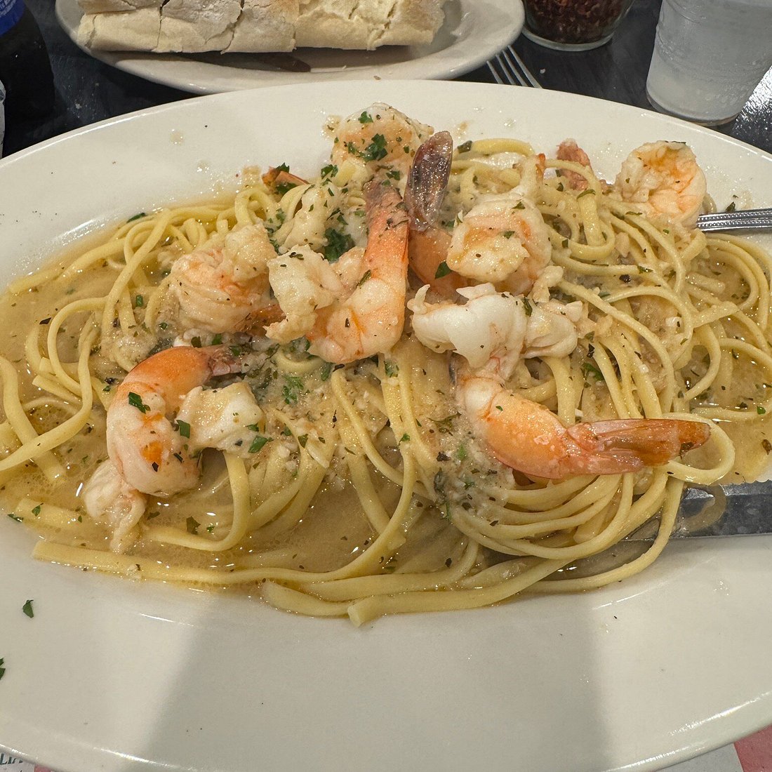 Shrimp Parmigiana with Pasta