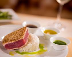 Sushi Grade Sesame Seared Tuna with Gingered Rice