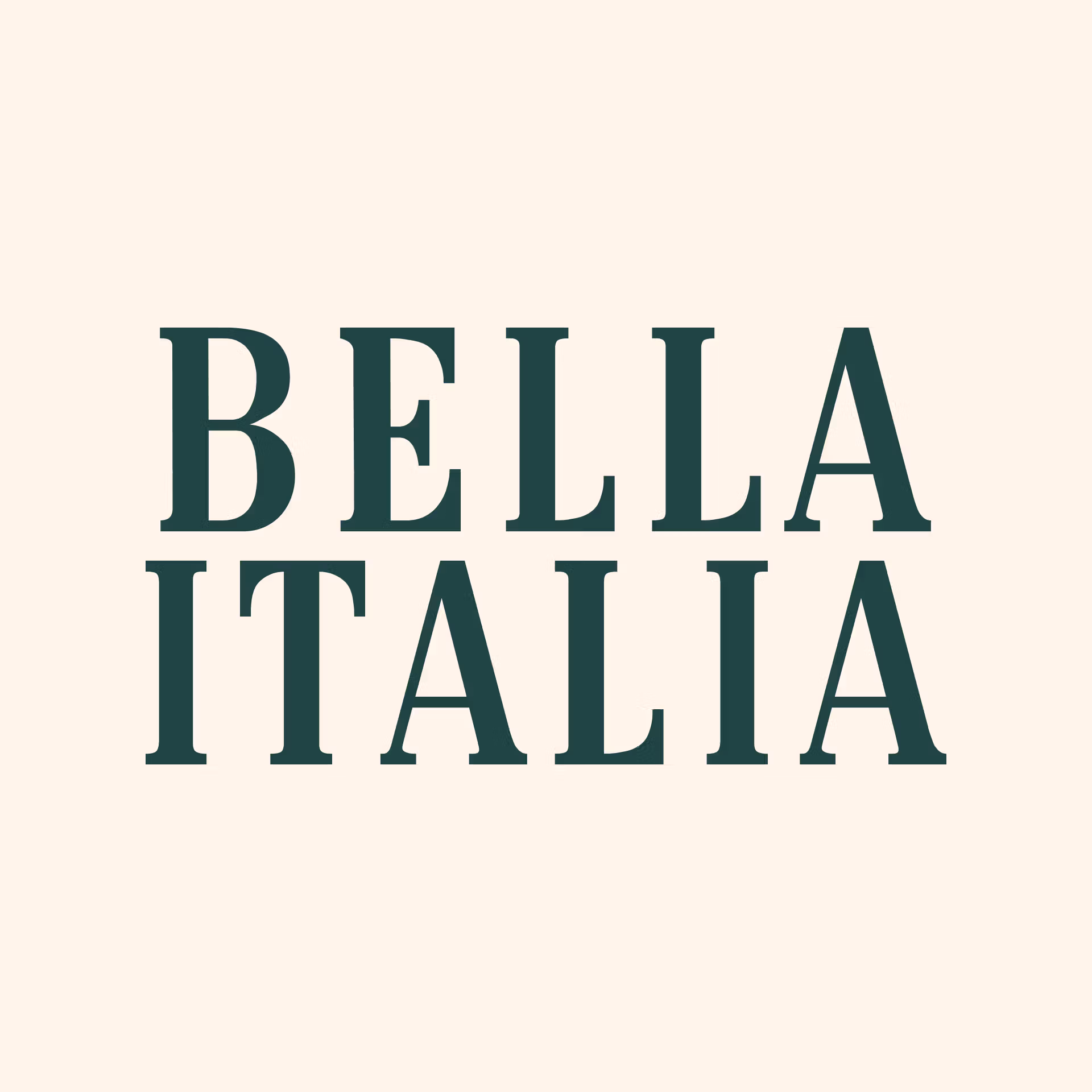 Bella Italia Menu Prices