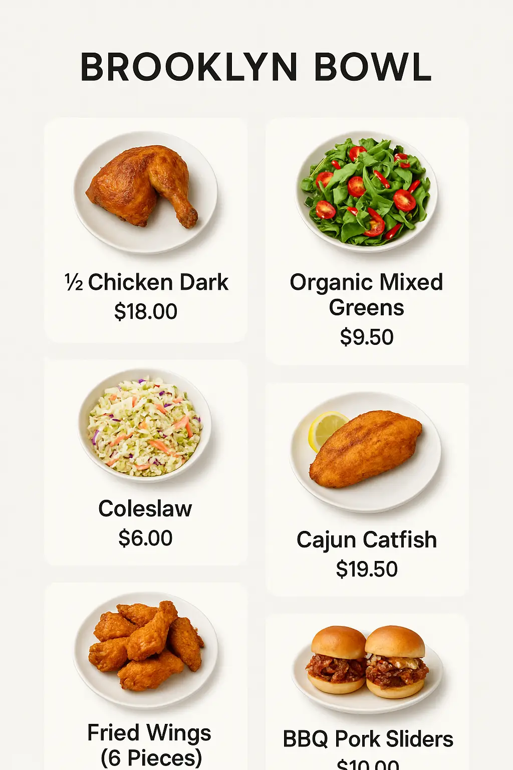 Brooklyn Bowl Menu Prices