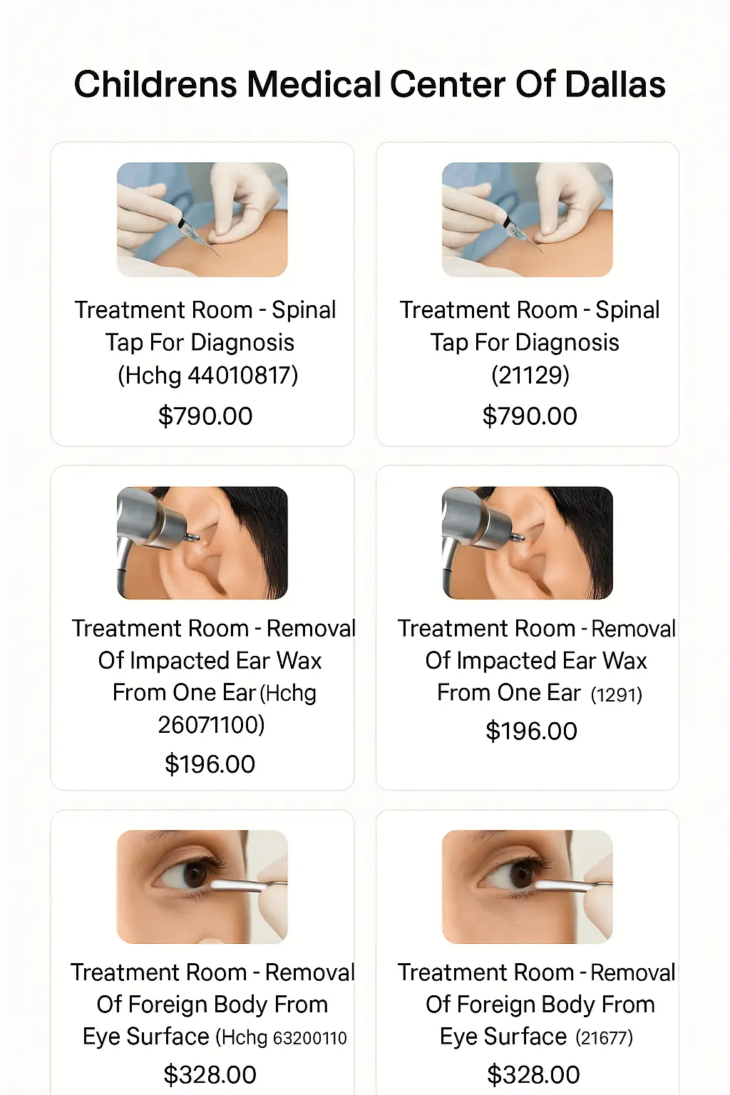 Childrens Medical Center Of Dallas Menu Prices