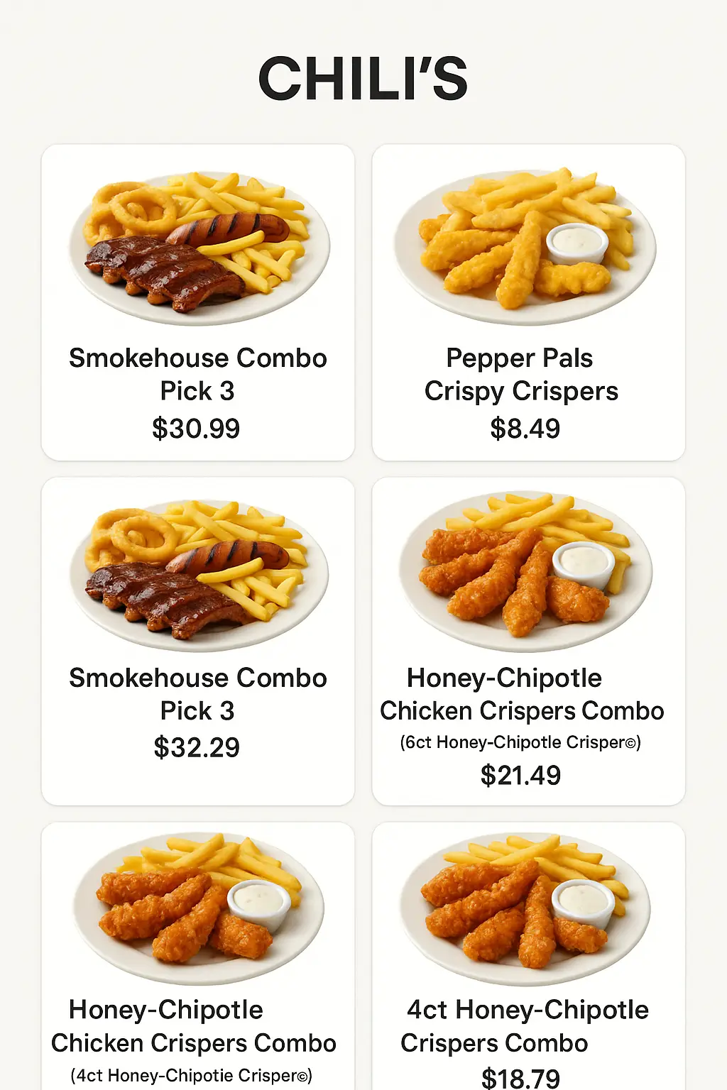 Chili's Menu Prices