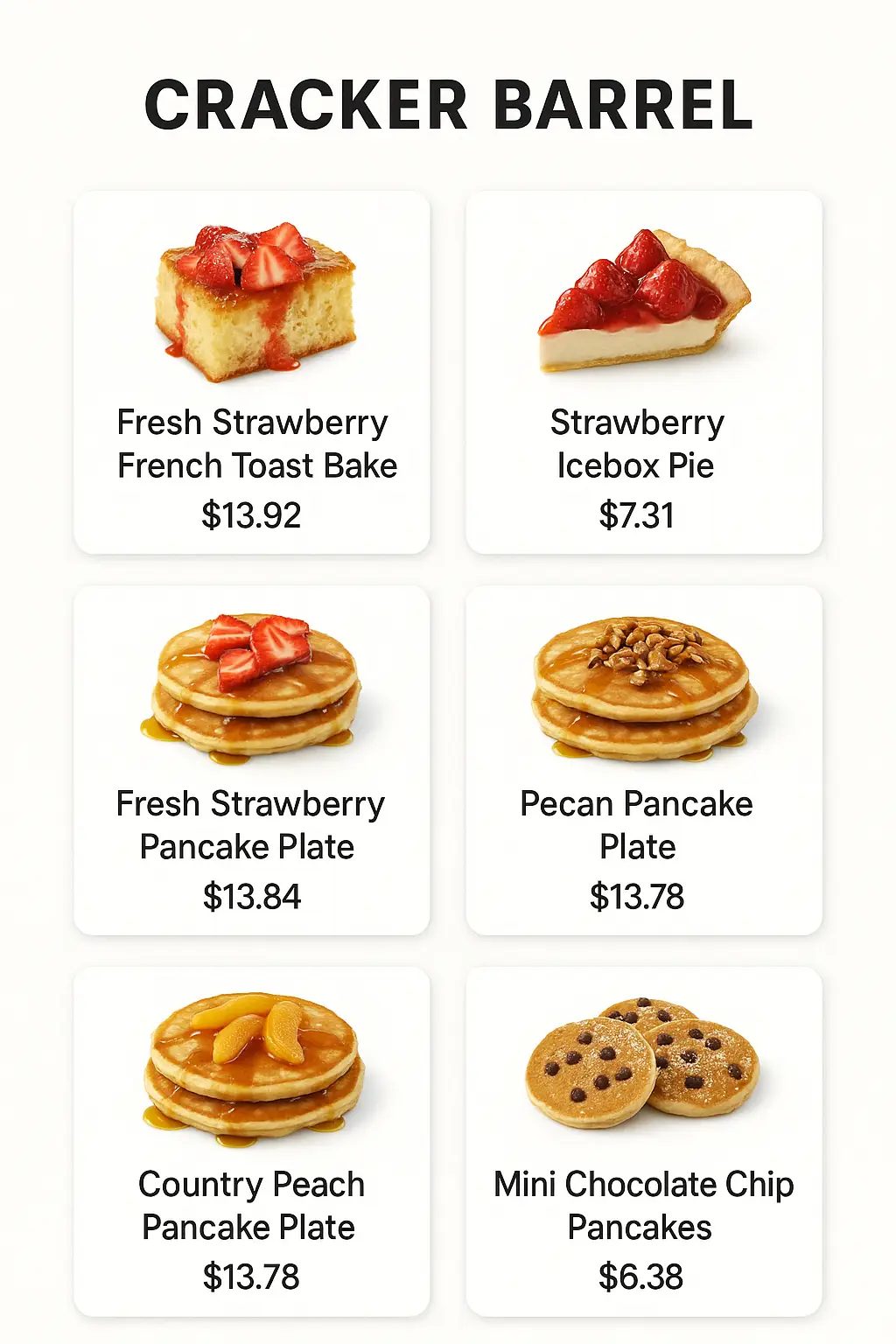 Cracker Barrel Menu Prices