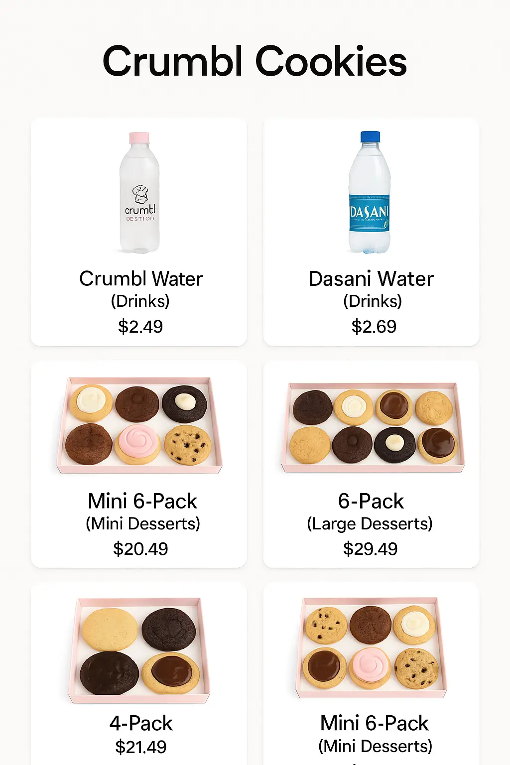 Crumbl Cookies Menu Prices - PriceListo