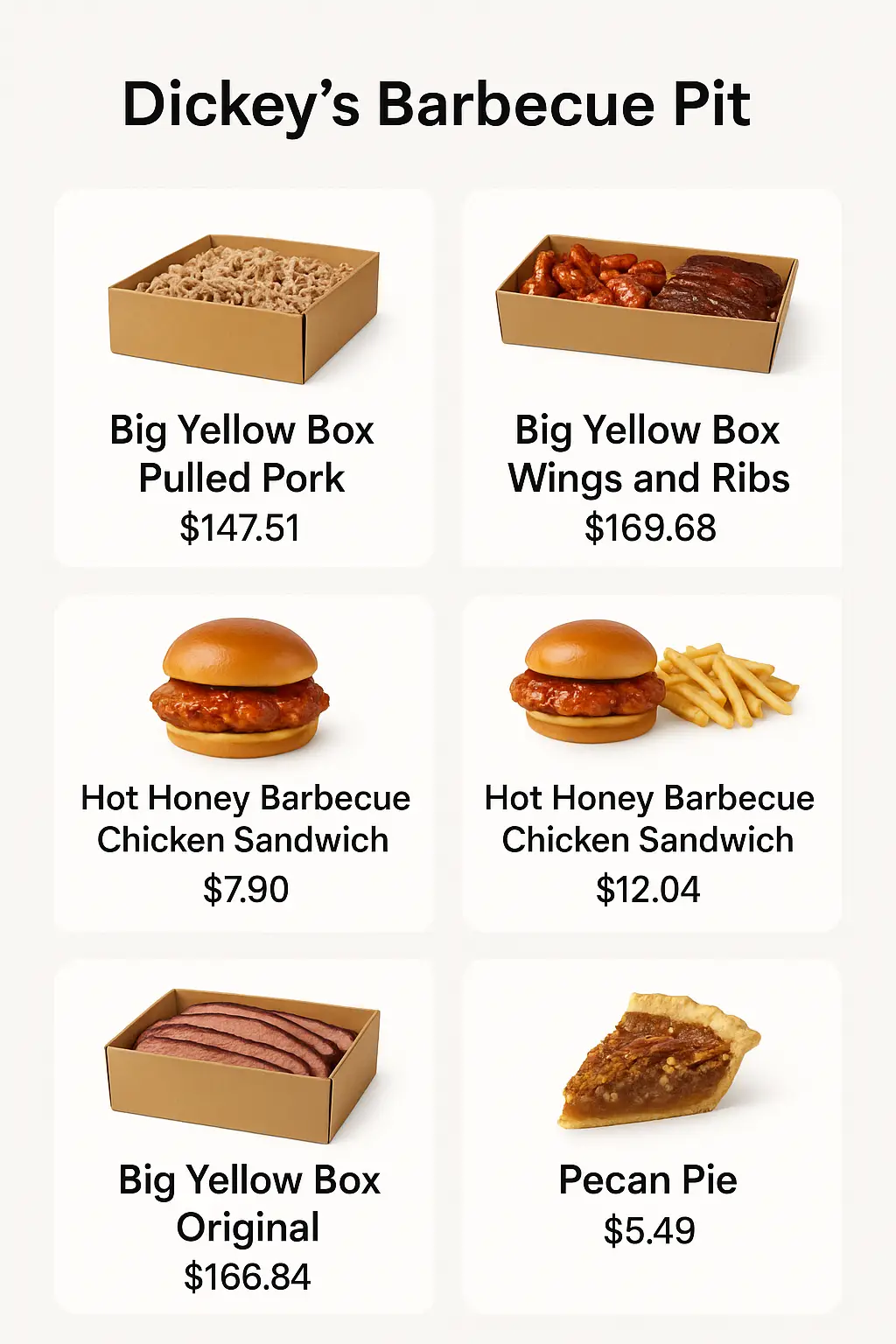 Dickey's Barbecue Pit Menu Prices