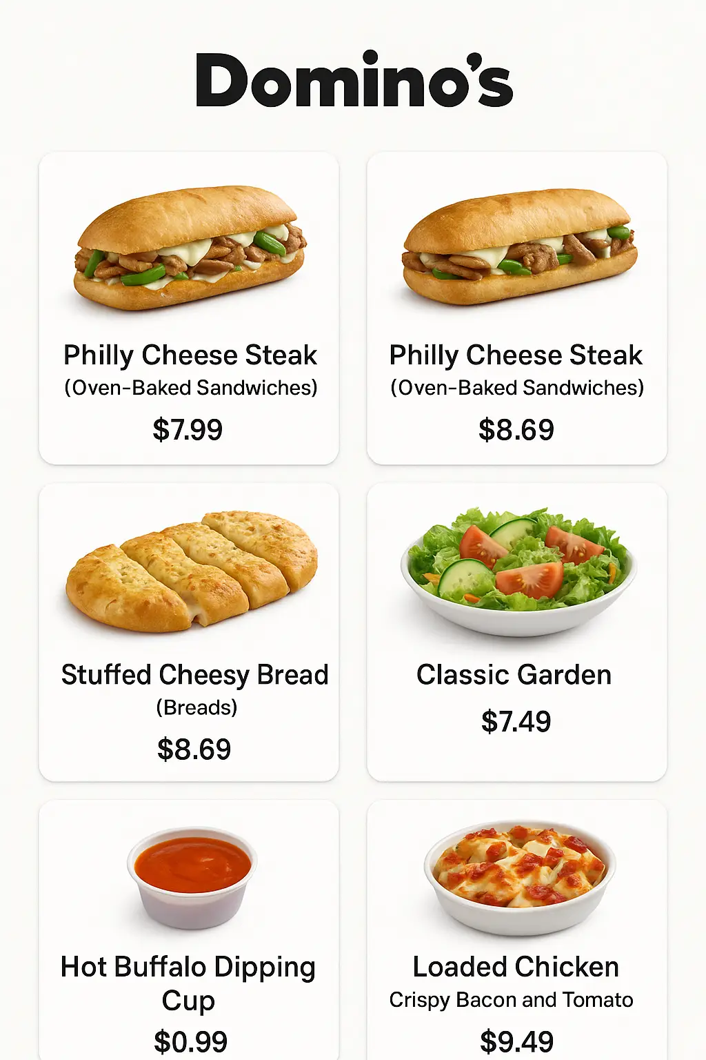 Domino's Menu Prices
