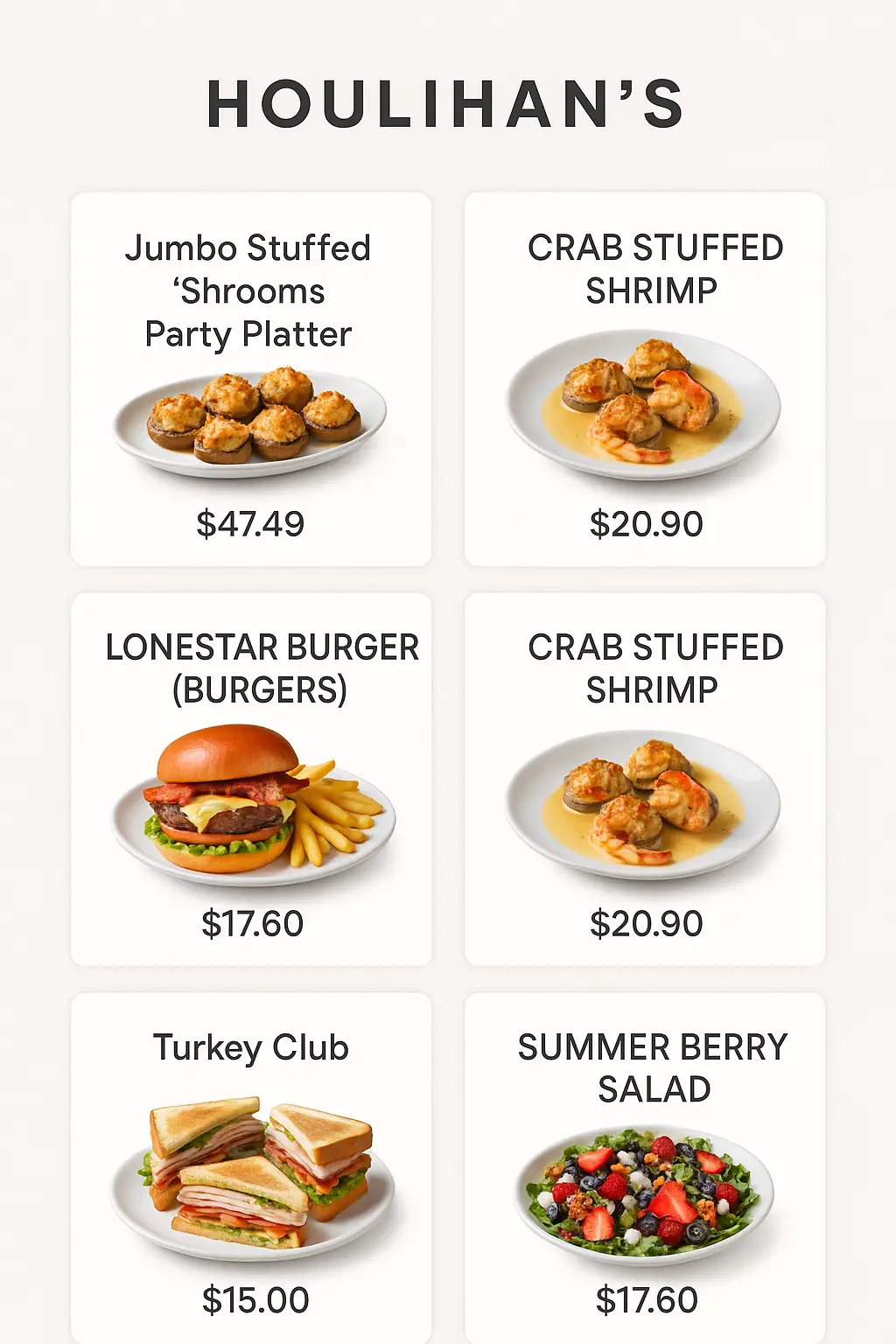 Houlihan's Menu Prices