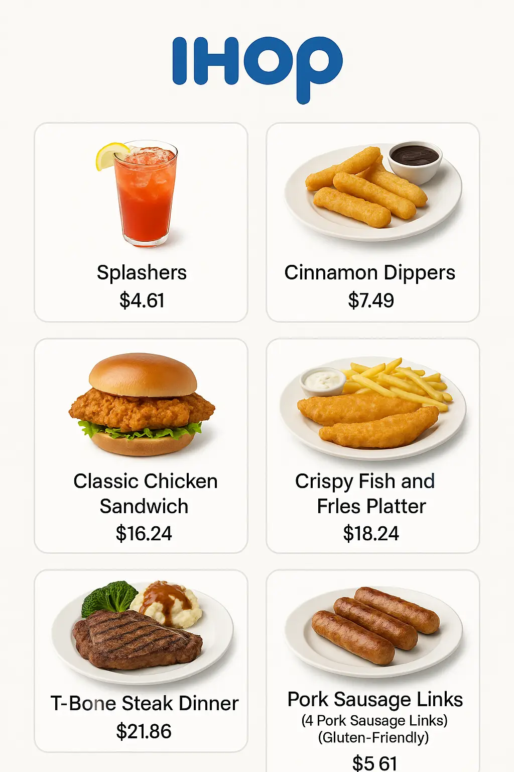 IHOP Menu Prices