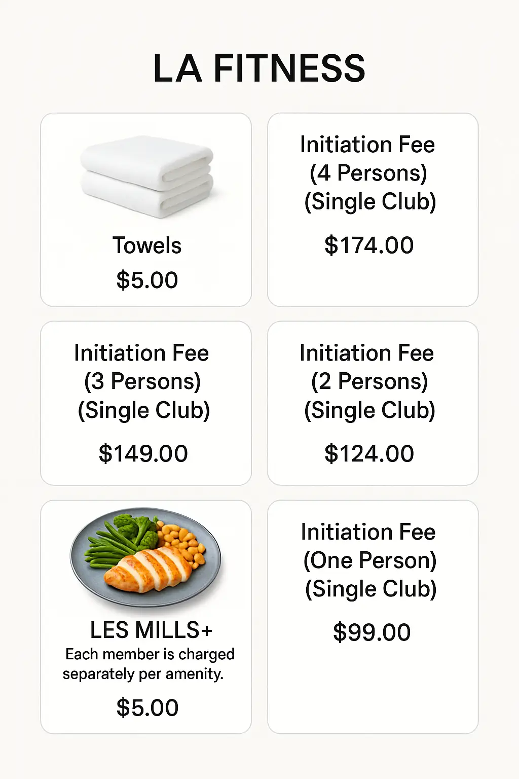 LA Fitness Membership Cost - PriceListo