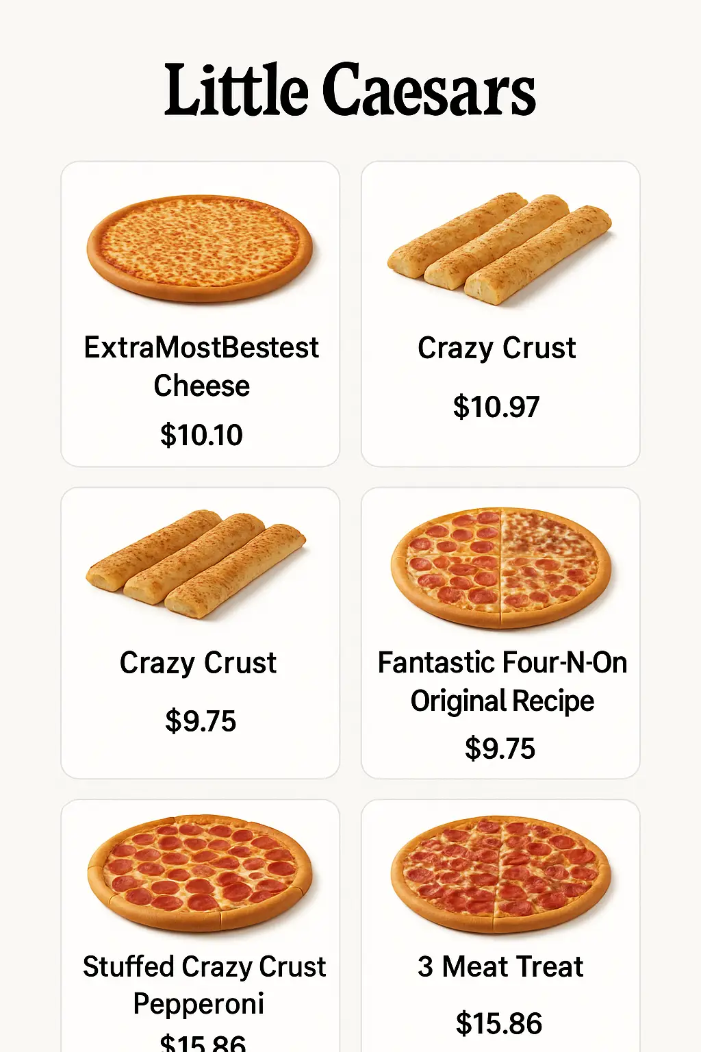 Little Caesars Menu Prices