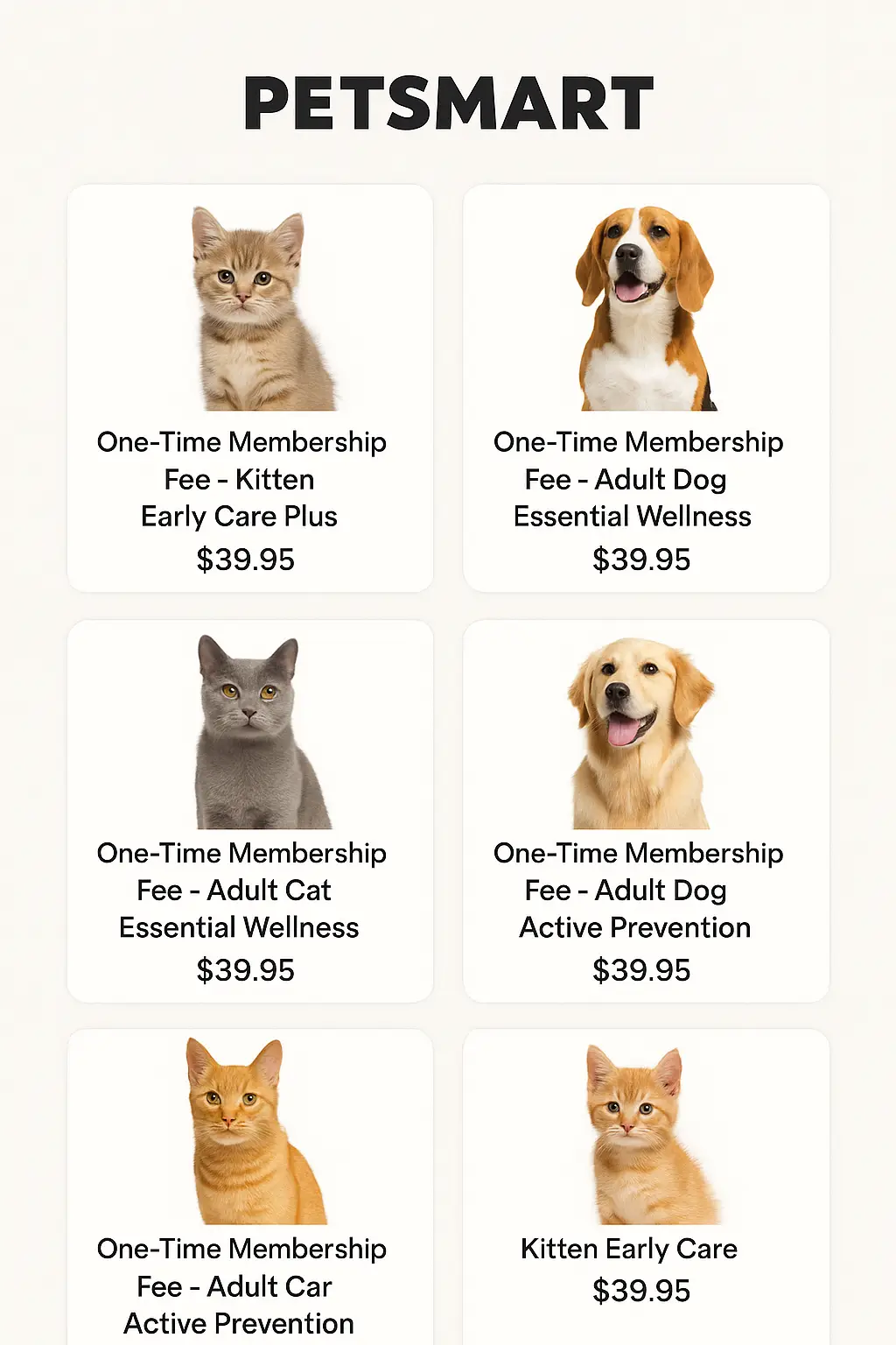 PetSmart Menu Prices