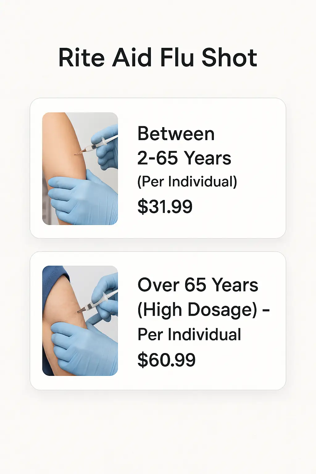Rite Aid Flu Shot Menu Prices