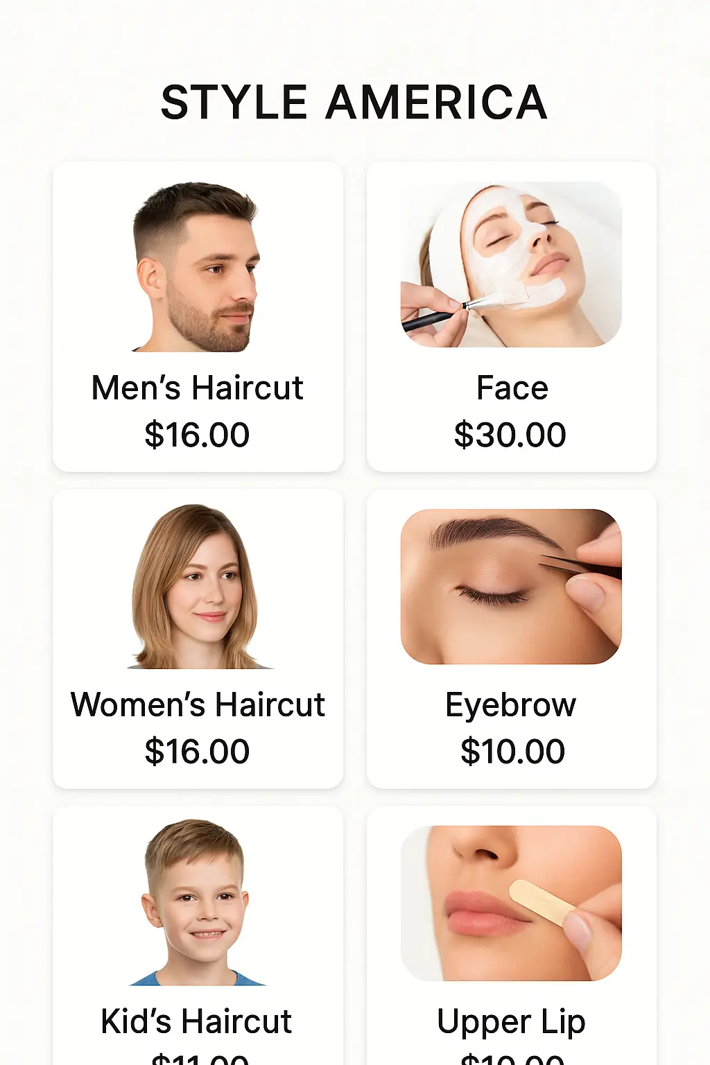 Style America Menu Prices