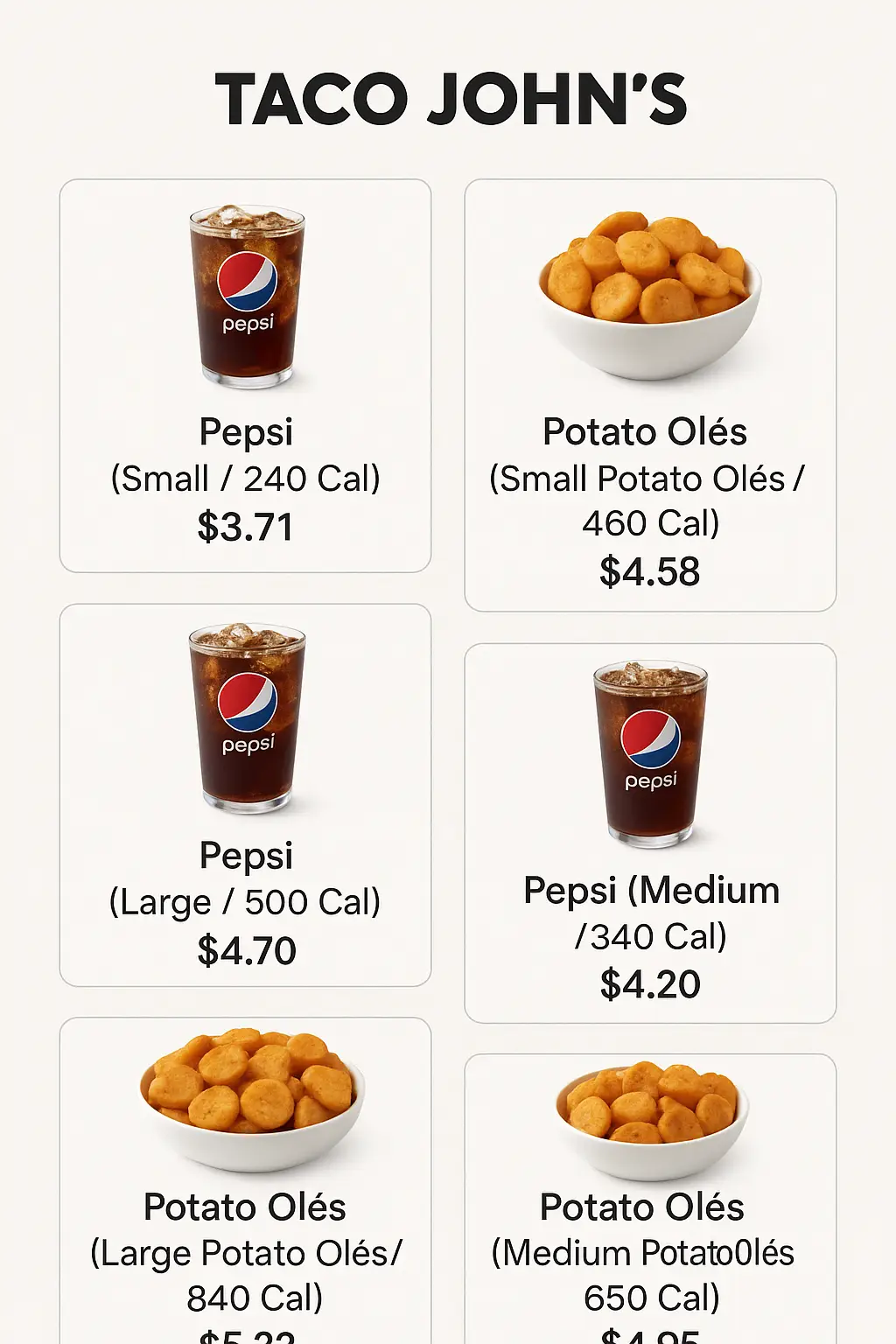 Taco John's Menu Prices