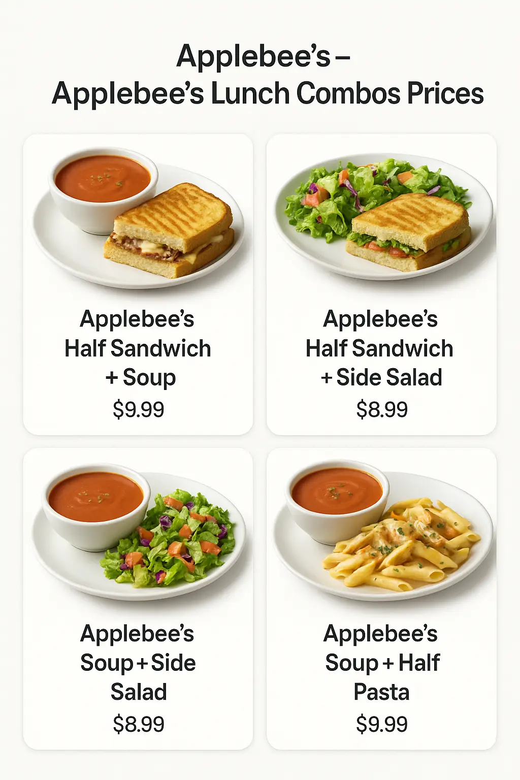 Applebee's Lunch Combos Prices