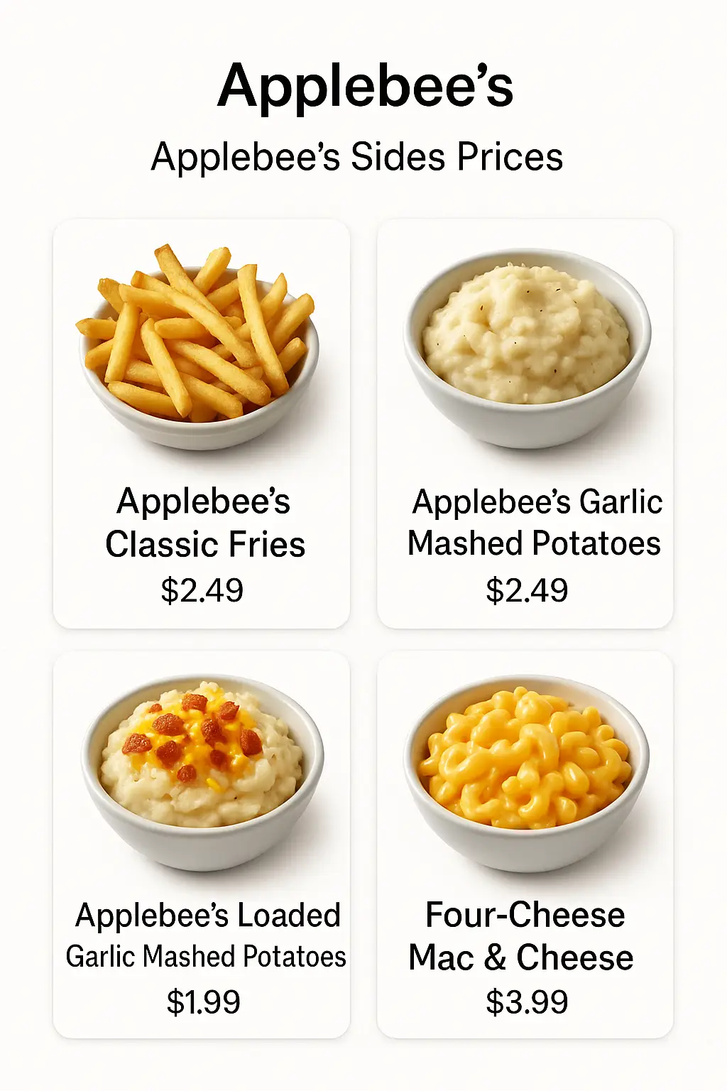 Applebee's Sides Prices