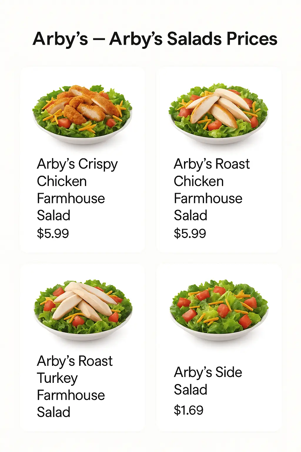 Arby's Salads Prices