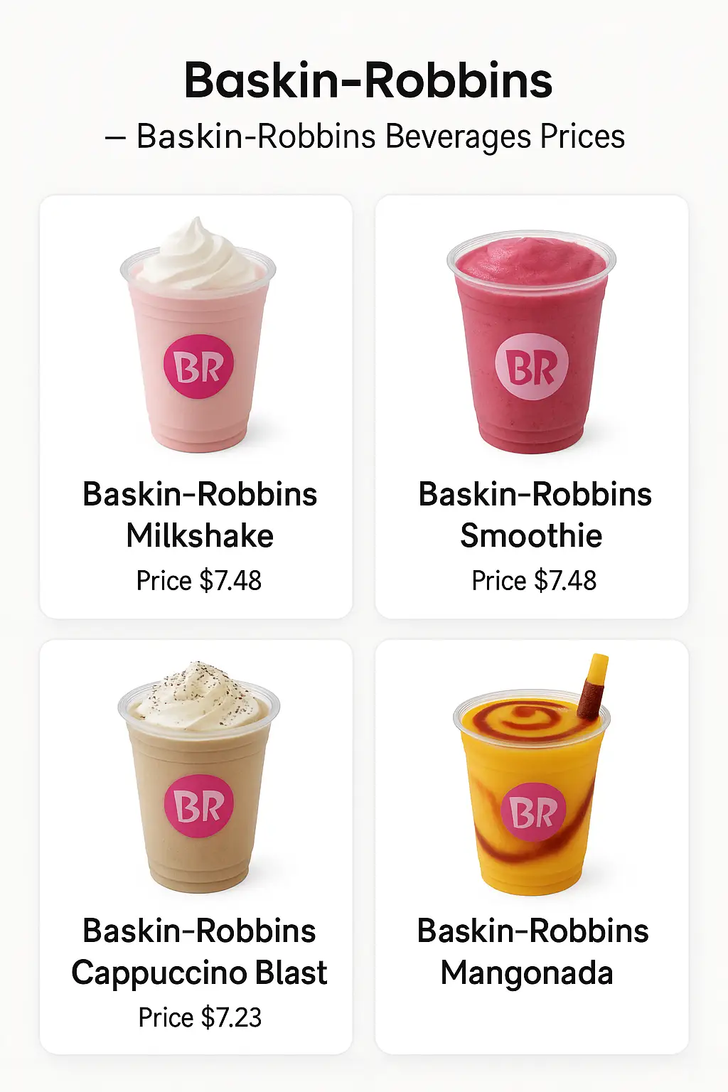 Baskin-Robbins Beverages Prices