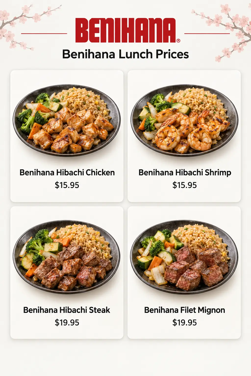 Benihana Lunch Prices
