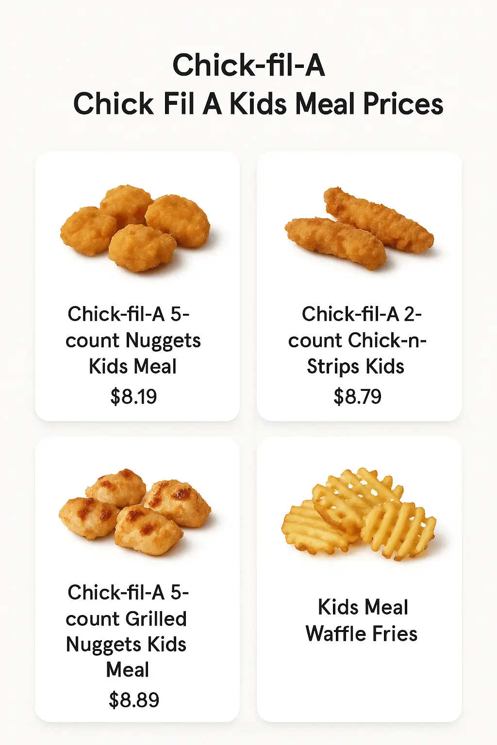 Chick Fil A Kids Meal Prices