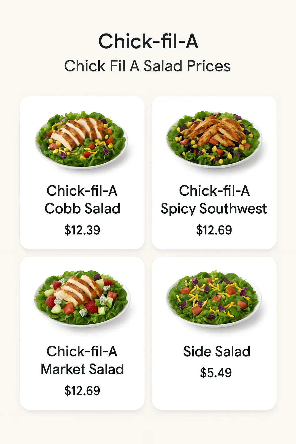 Chick Fil A Salad Prices