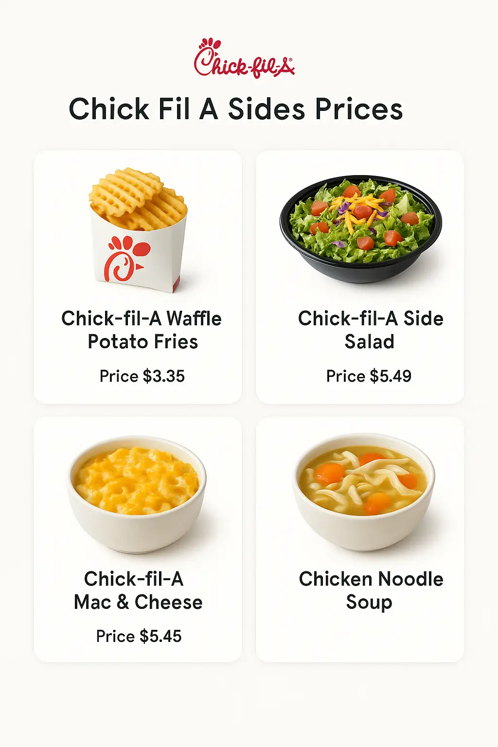 Chick Fil A Sides Prices