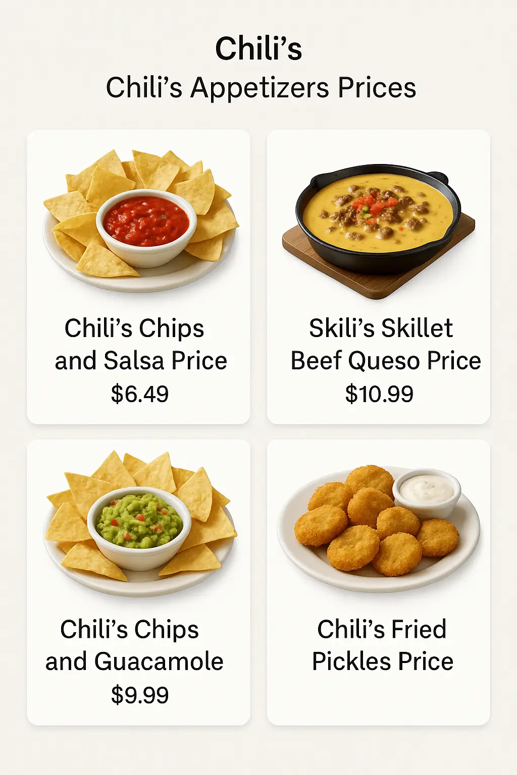 Chili's Appetizers Prices