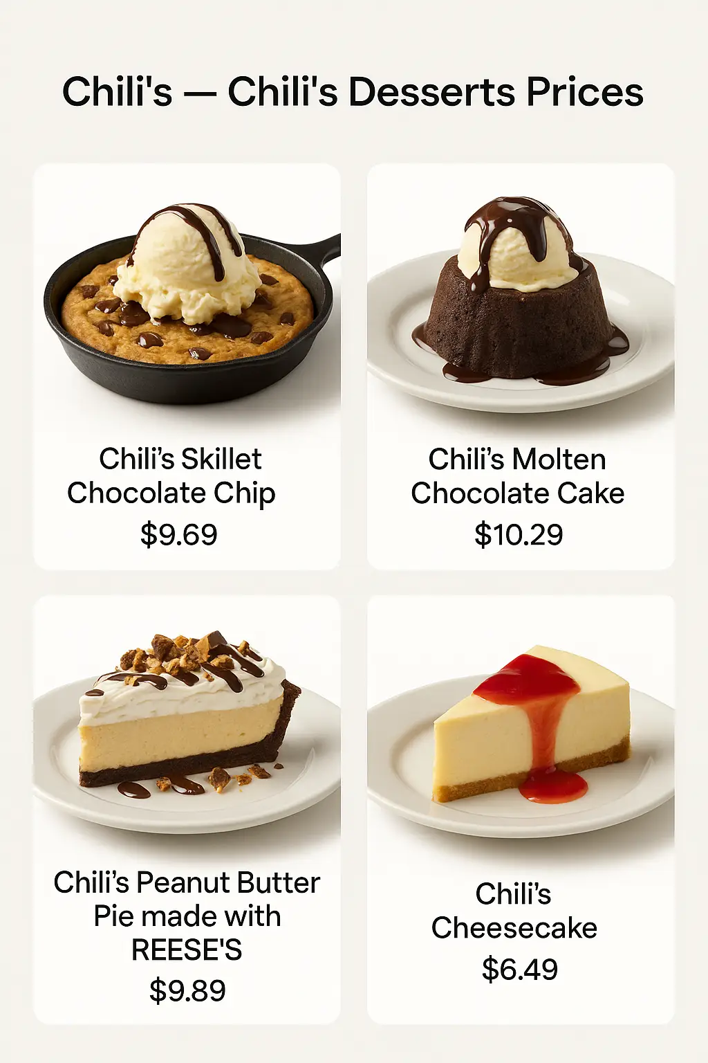 Chili's Desserts Prices
