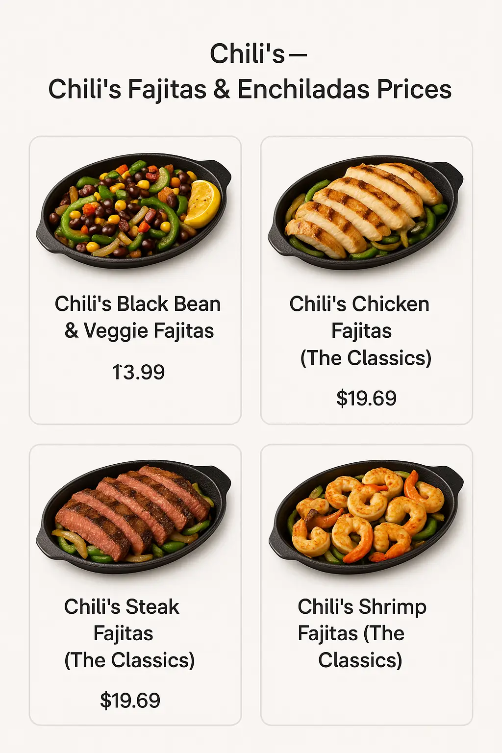 Chili's Fajitas & Enchiladas Prices