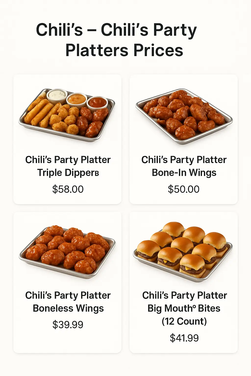 Chili's Party Platters Prices