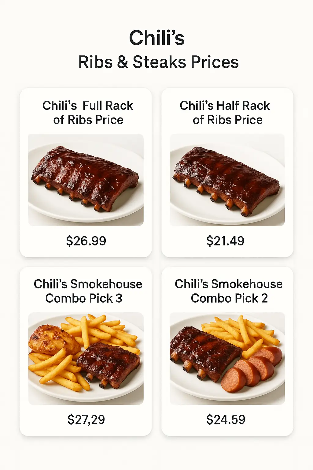 Chili's Ribs & Steaks Prices