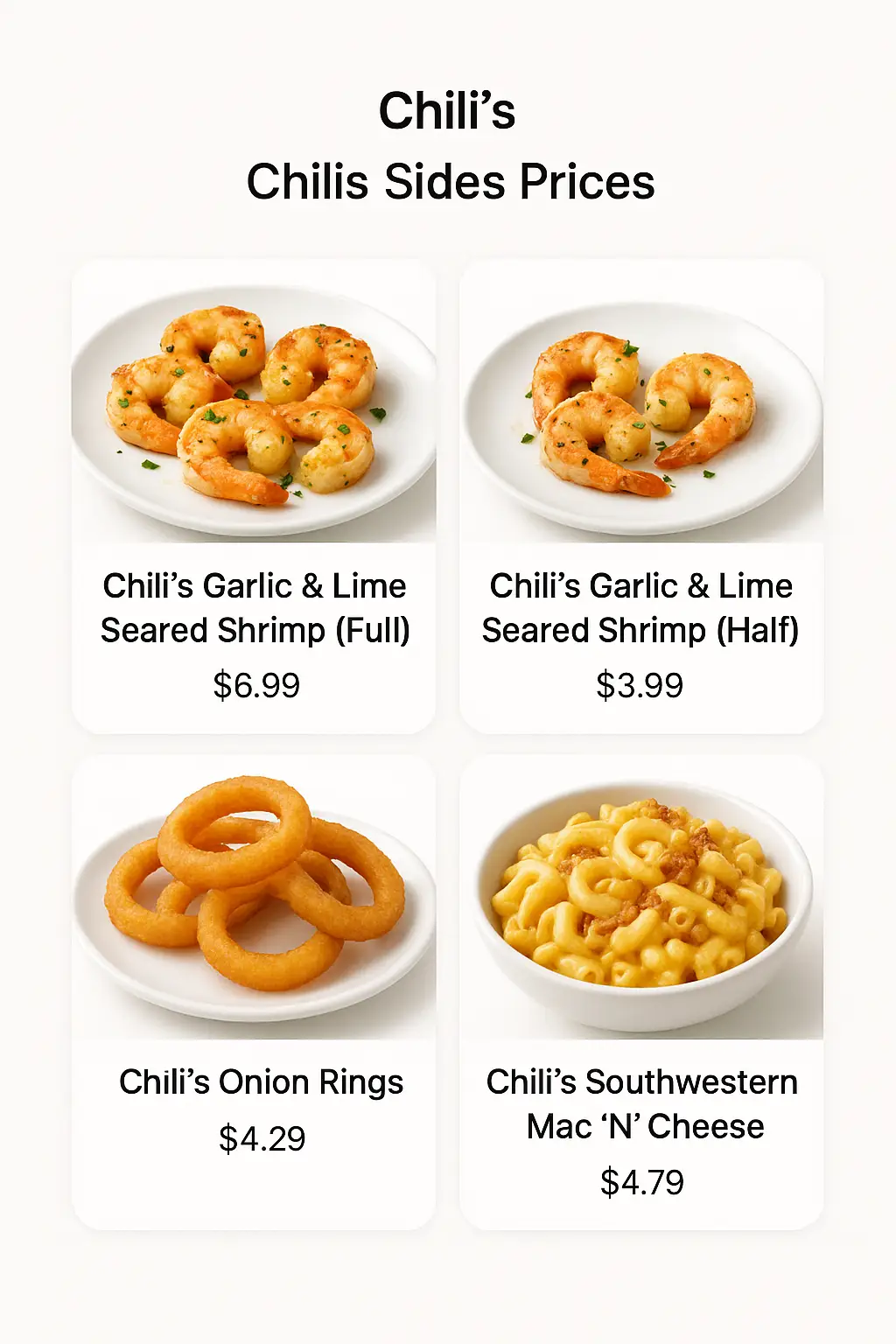 Chili's Sides Prices