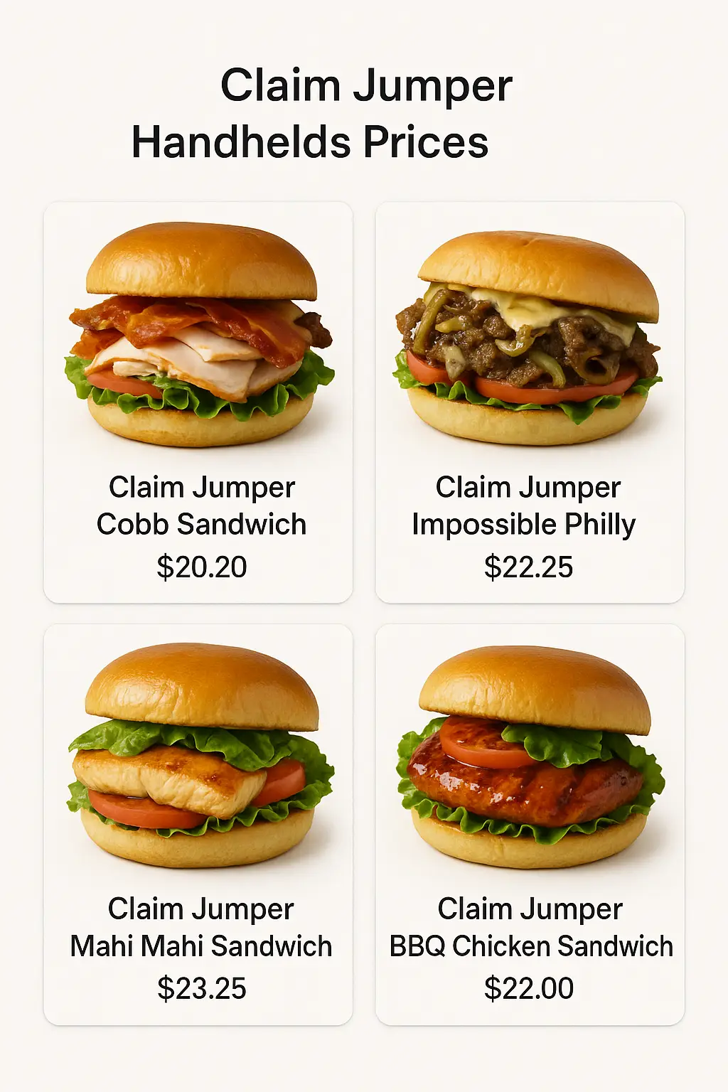Claim Jumper Handhelds Prices