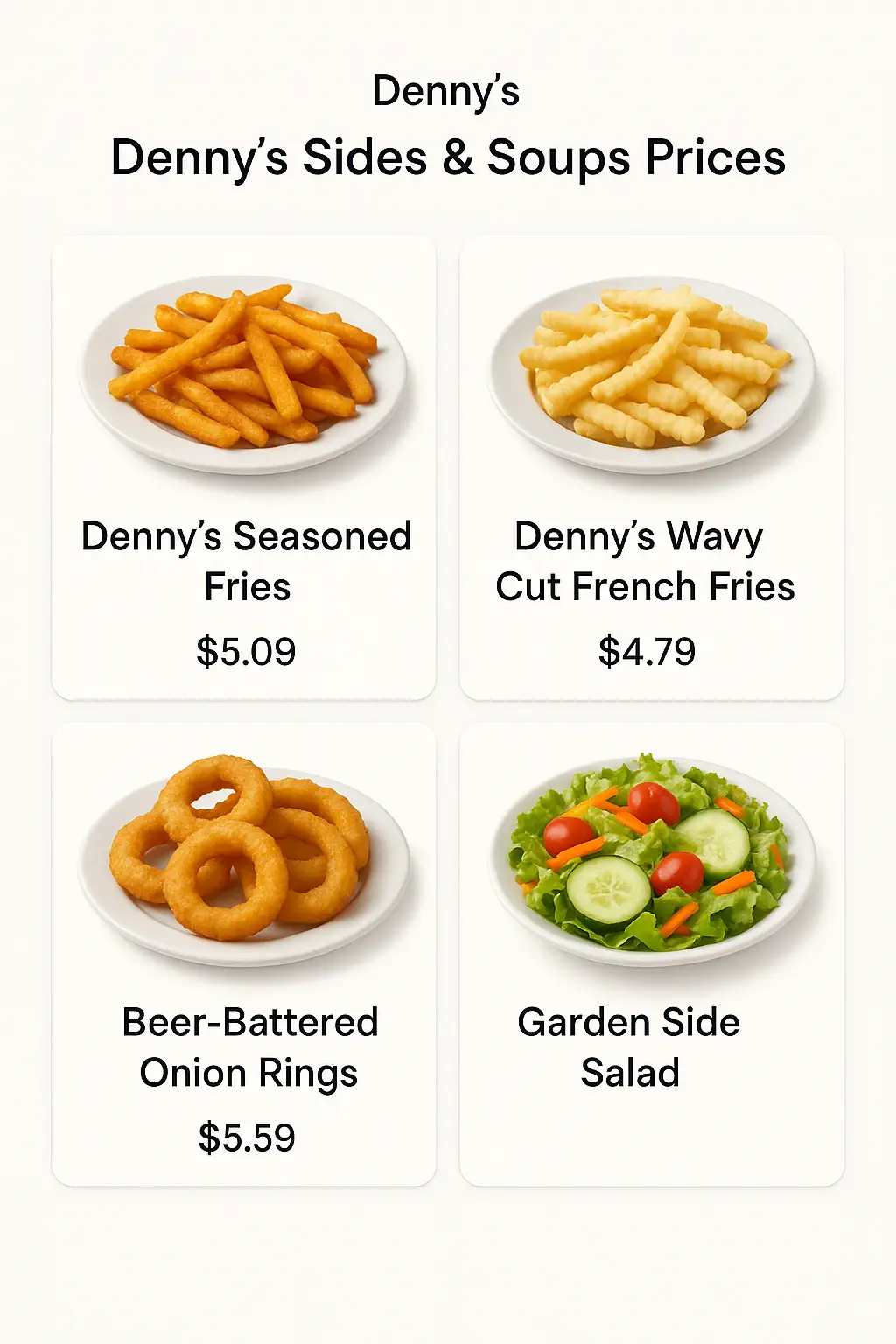 Denny's Sides & Soups Prices