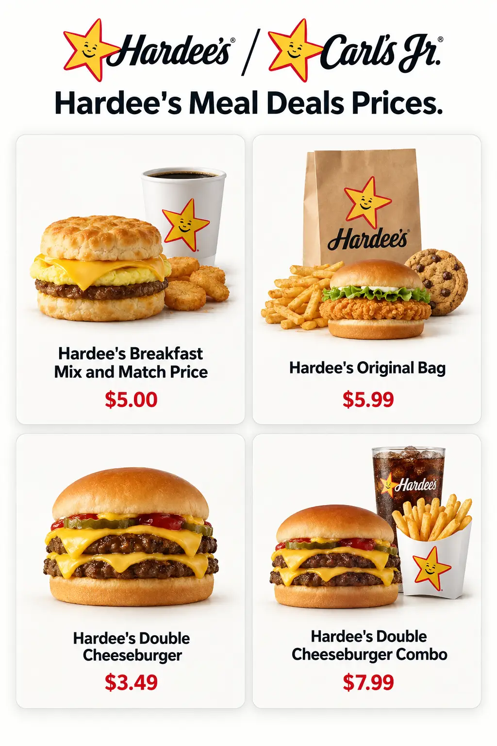 Hardee's Meal Deals Prices