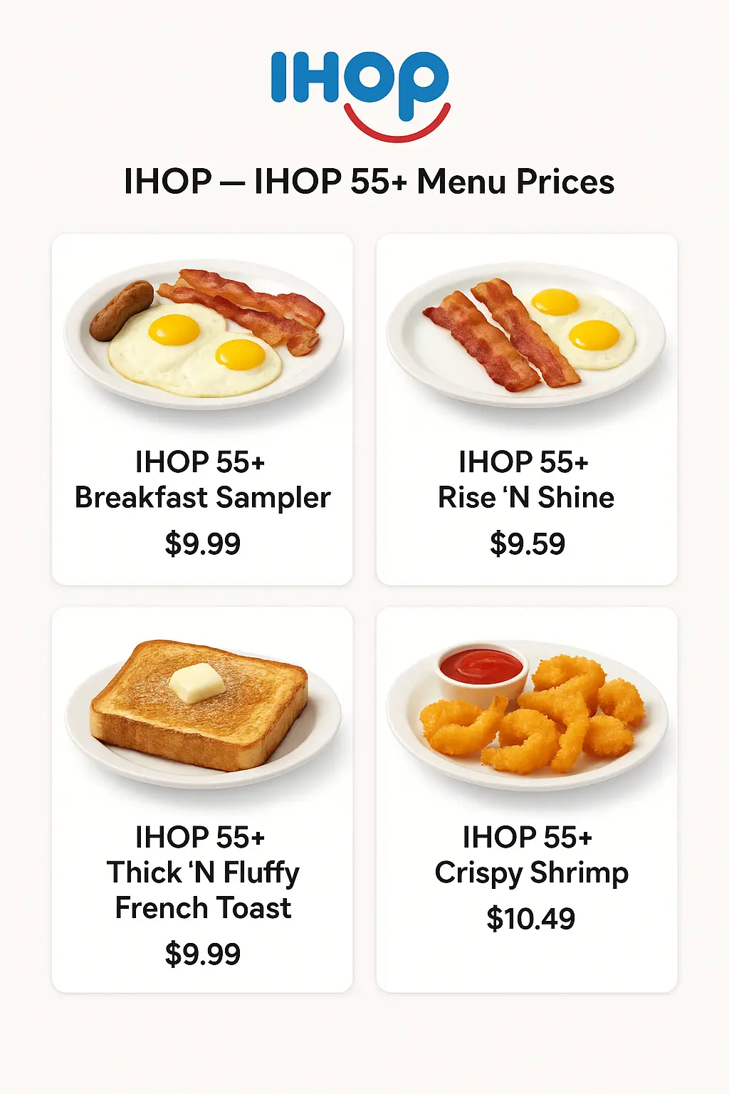 IHOP 55+ Menu Prices