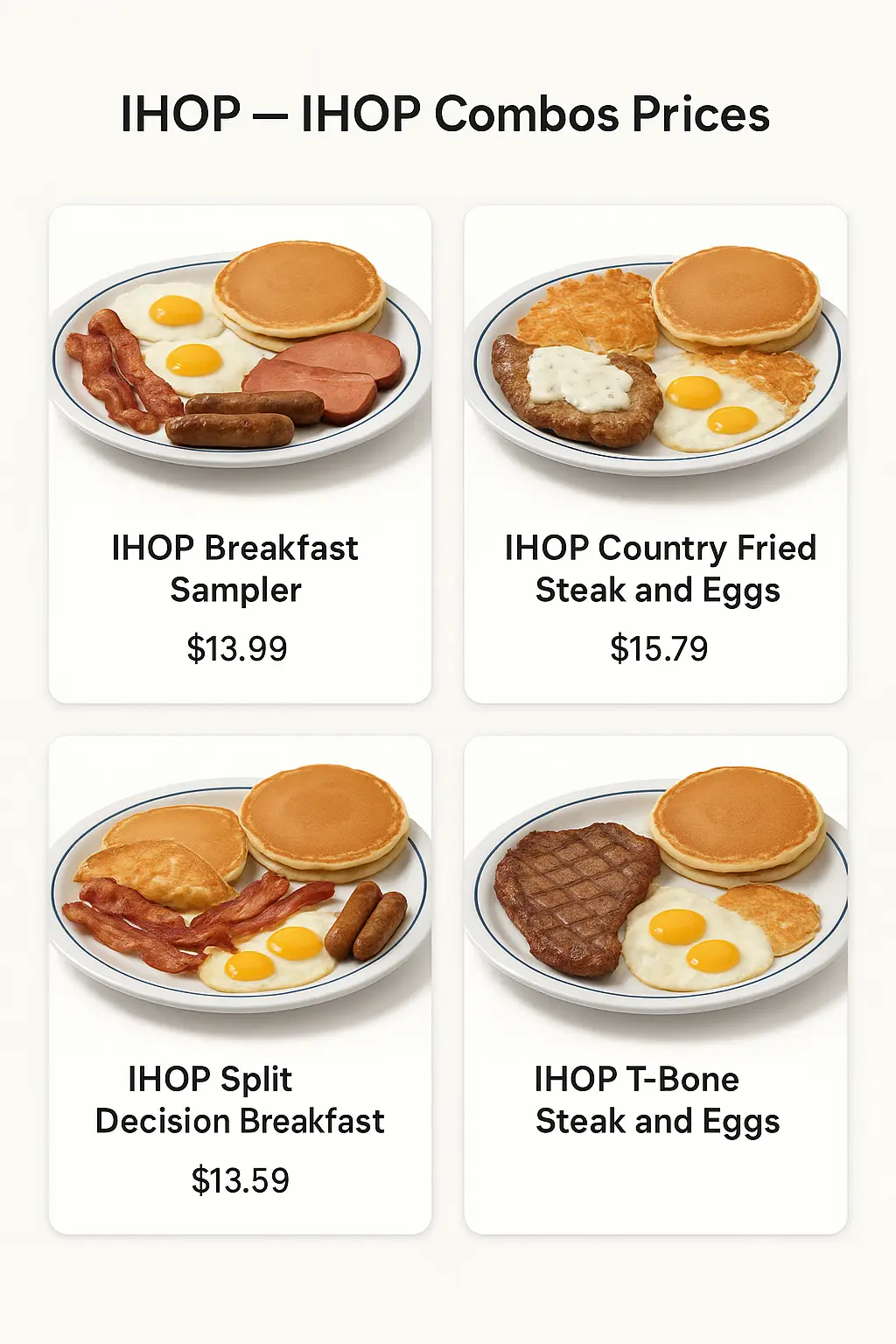 IHOP Combos Prices