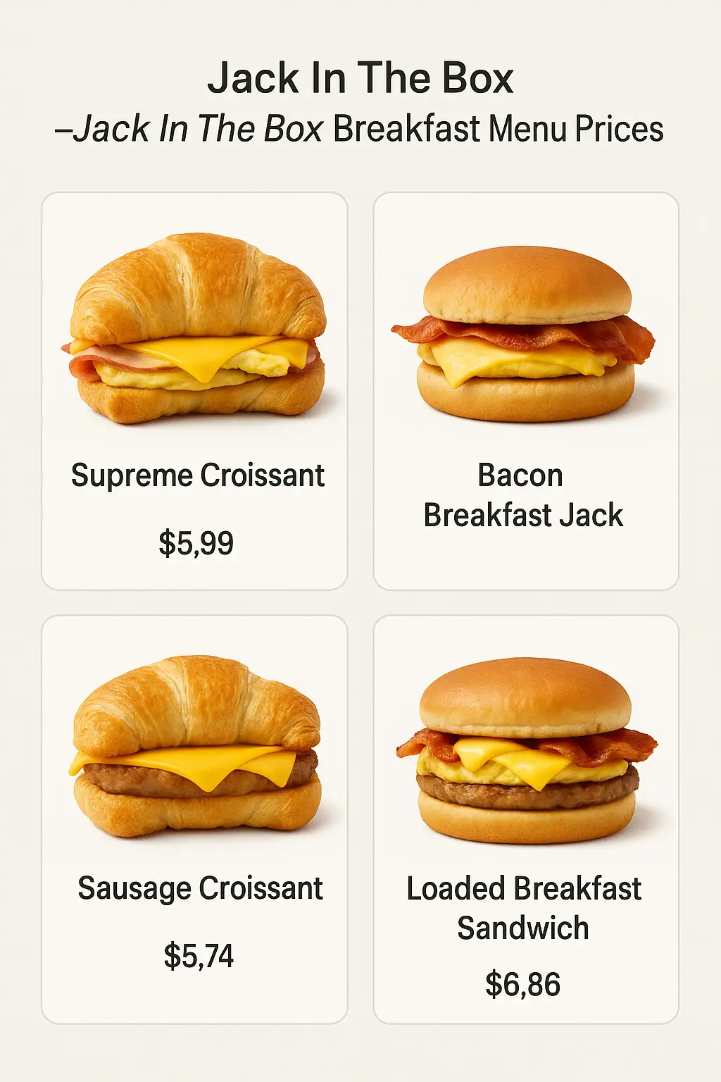 Jack In The Box Breakfast Menu Prices