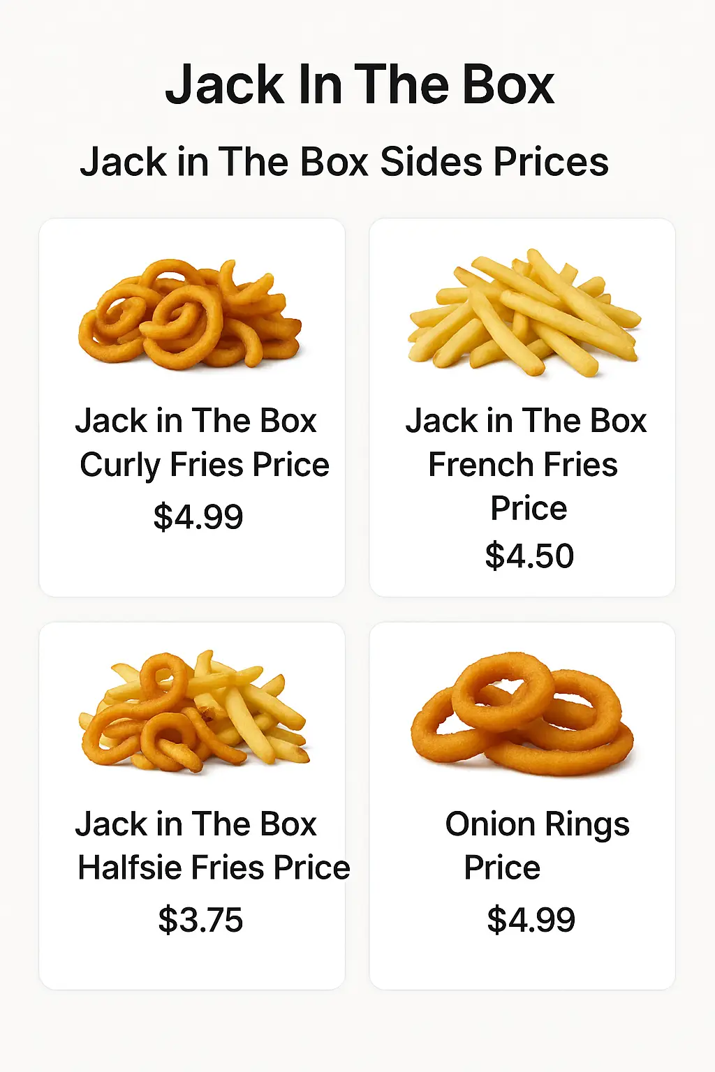 Jack in The Box Sides Prices