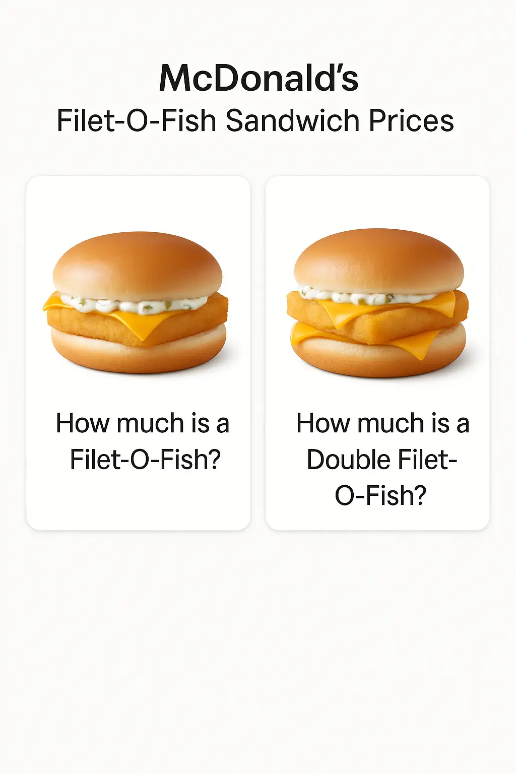 McDonald's Filet-O-Fish Sandwich Prices