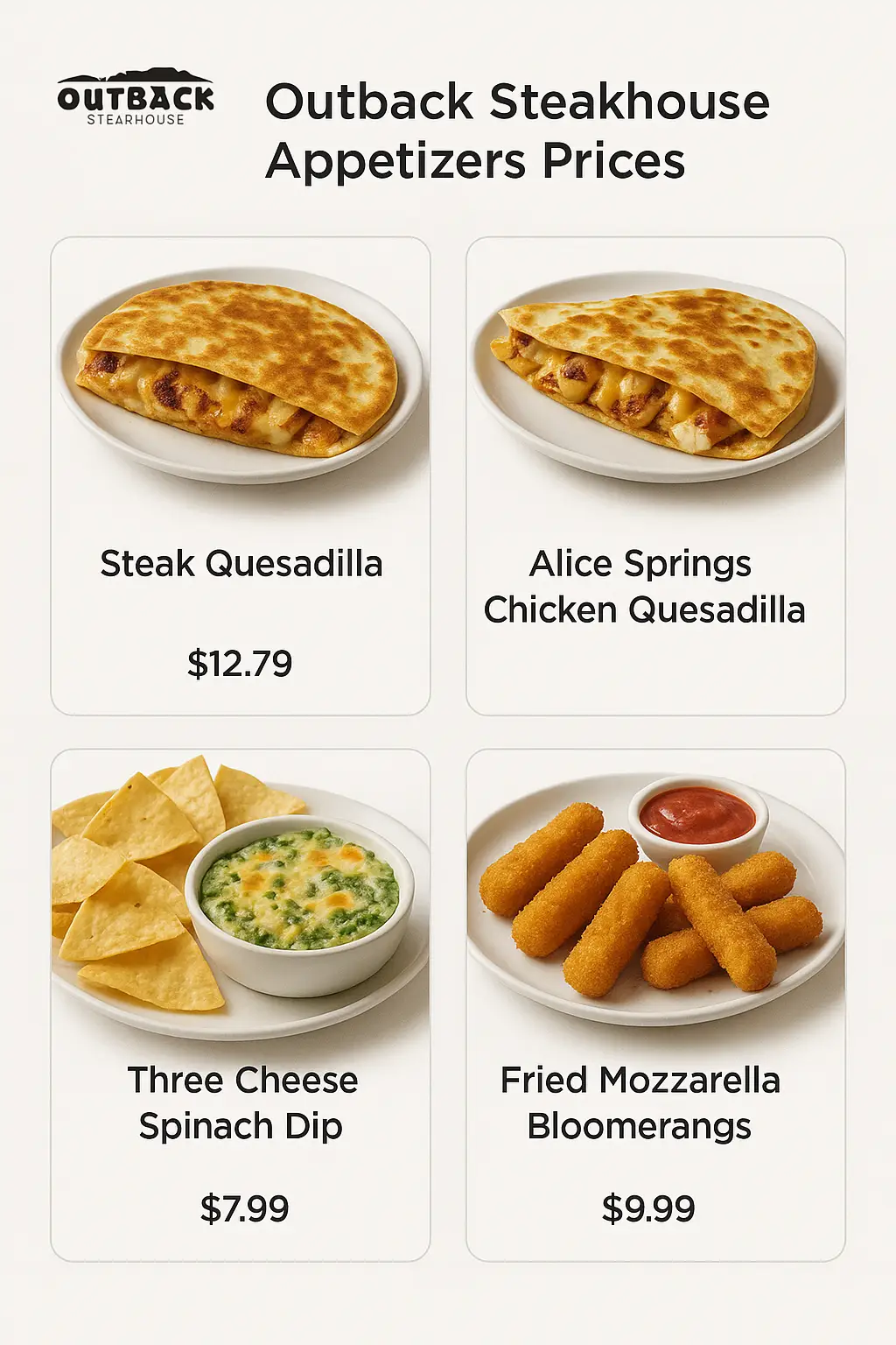 Outback Steakhouse Appetizers Prices