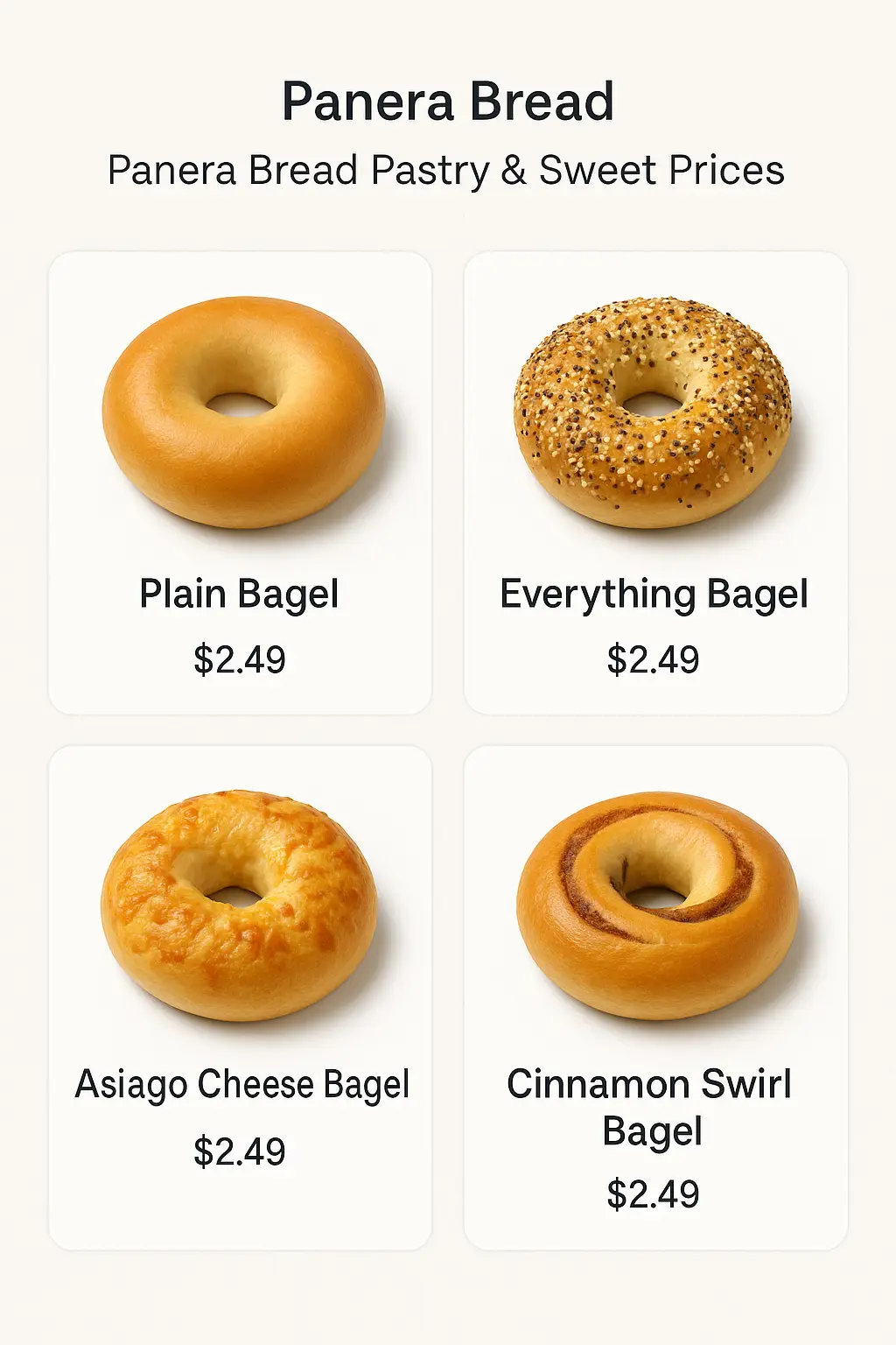 Panera Bread Pastry & Sweet Prices