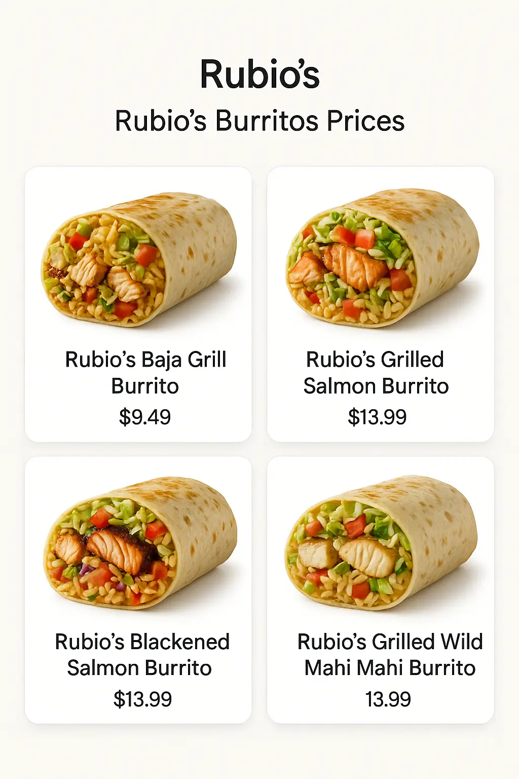 Rubio's Burritos Prices