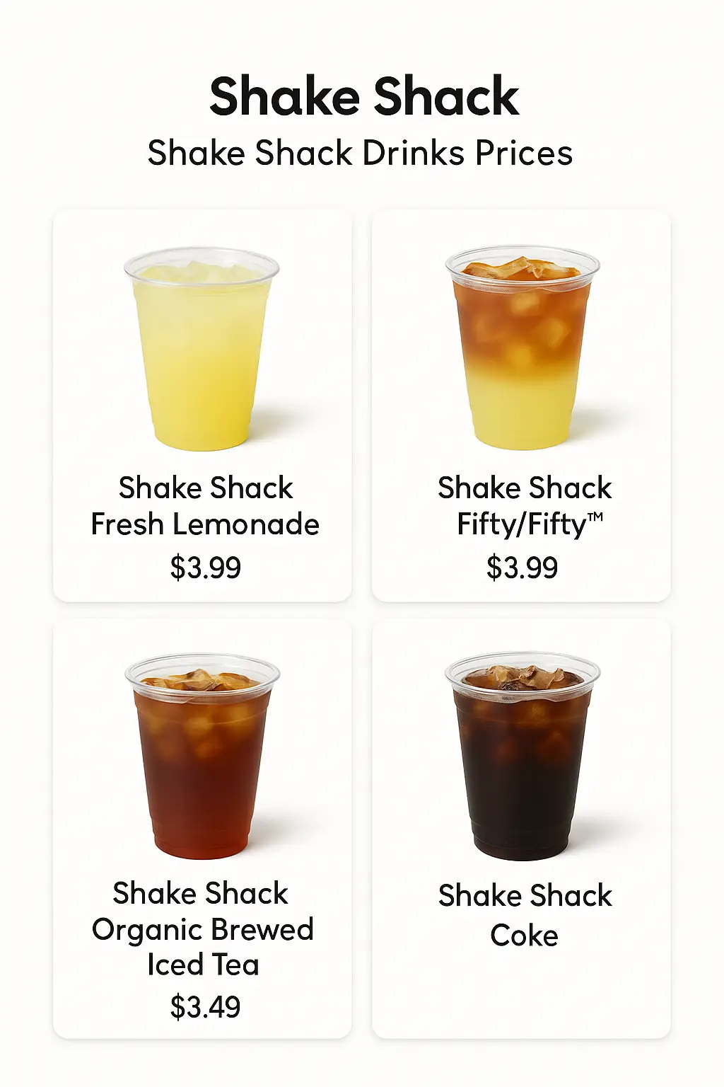 Shake Shack Drinks Prices