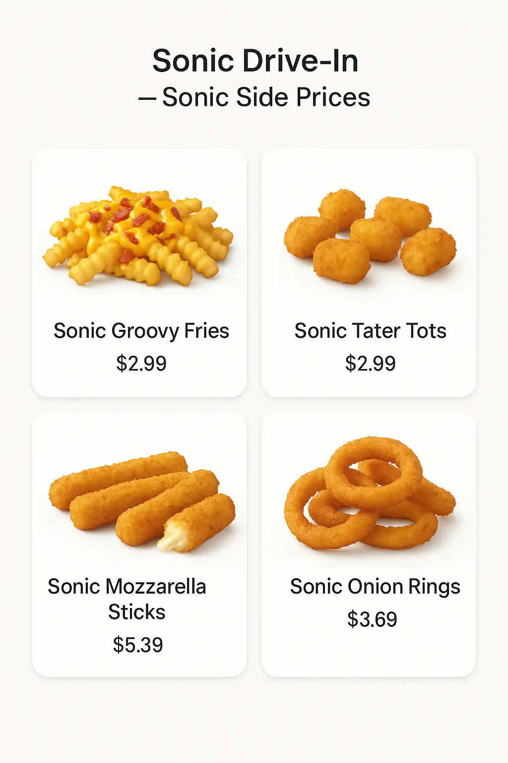 Sonic Side Prices