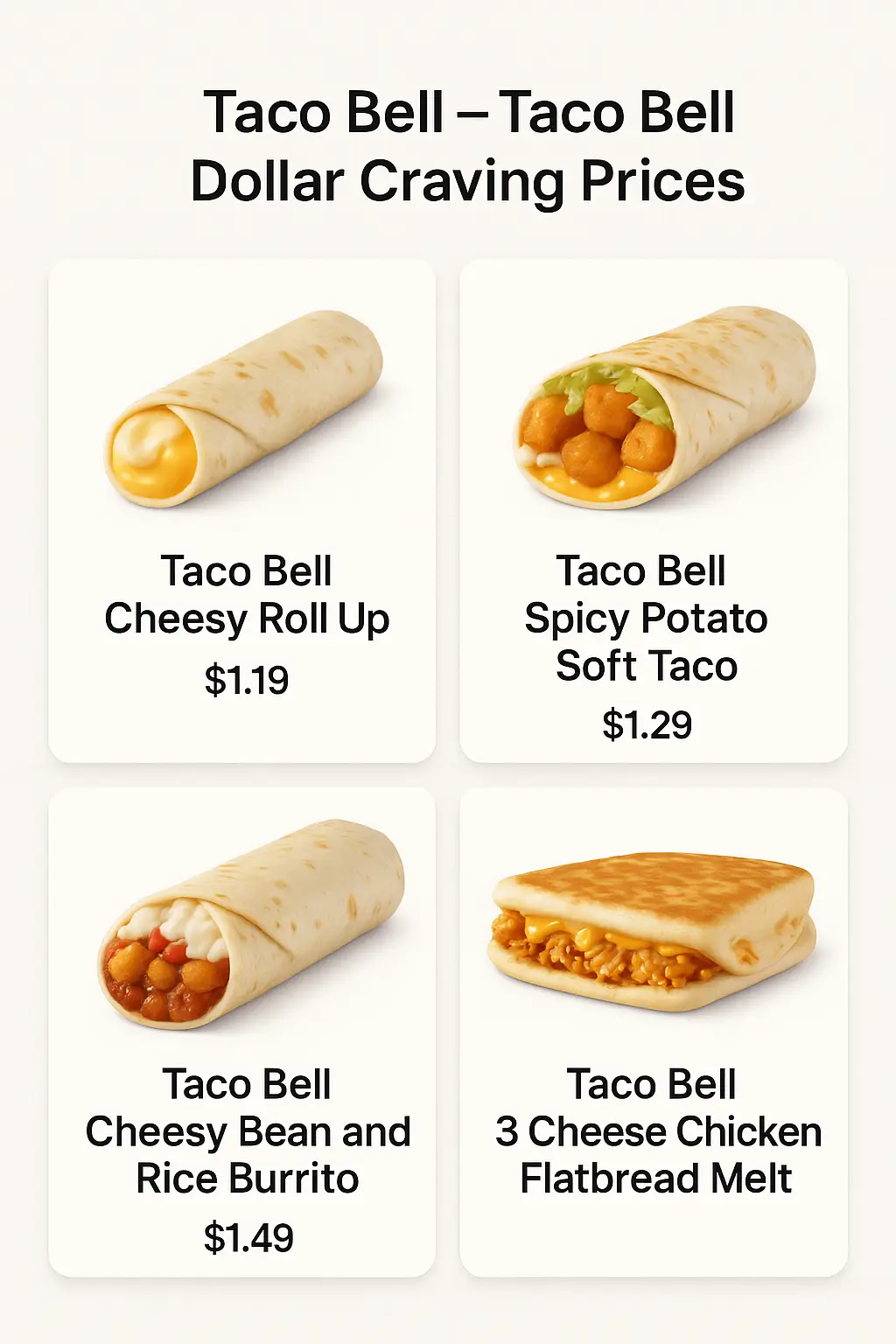 Taco Bell Dollar Craving Prices