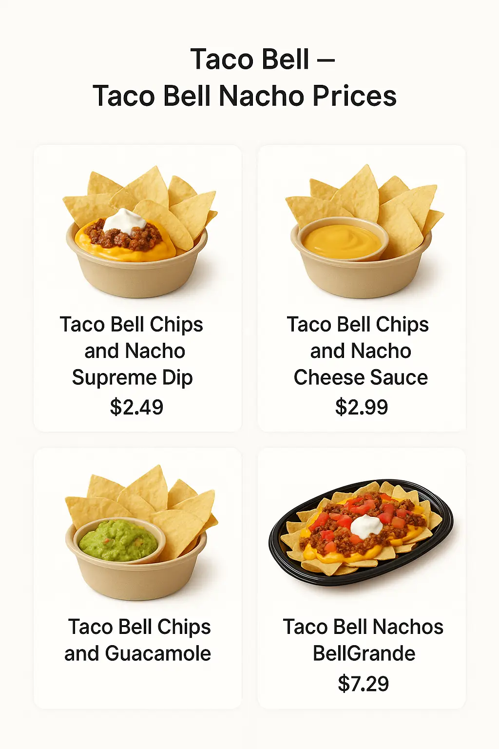 Taco Bell Nacho Prices