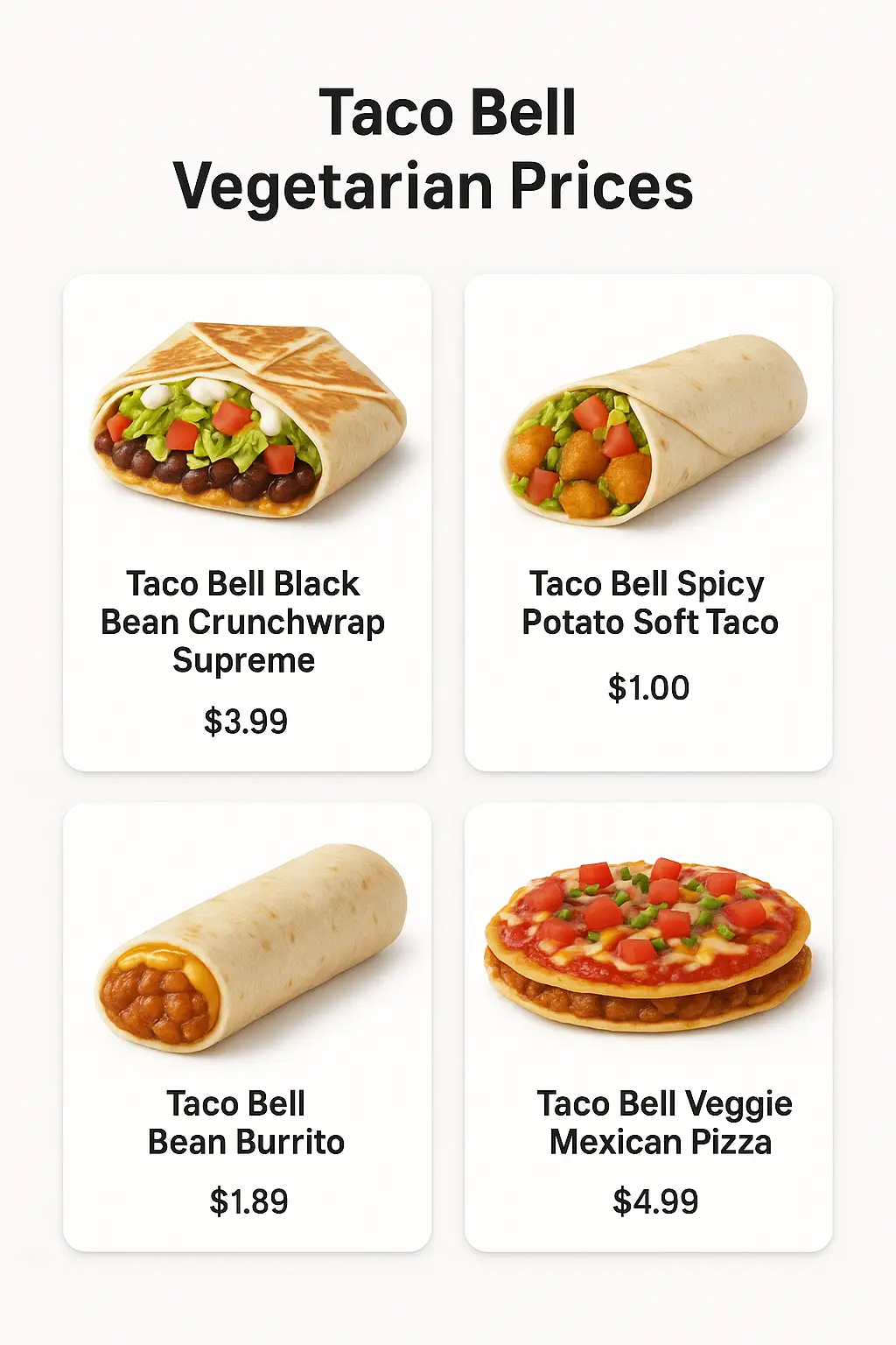 Taco Bell Vegetarian Prices