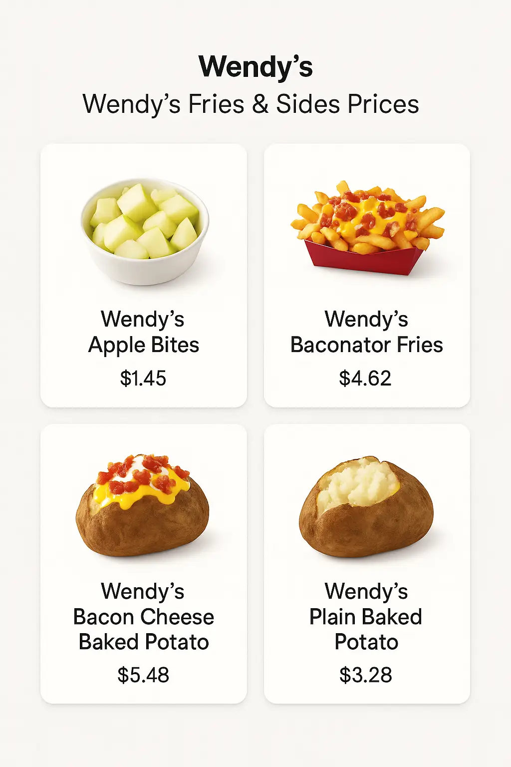 Wendy's Fries & Sides Prices