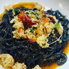 Ristorante Casanova signature dishes Osso BucoLinguine Nere con Gamberi (Black Linguine with Shrimp)Vitello Piccata